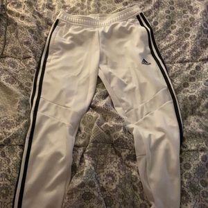 Adidas white joggers